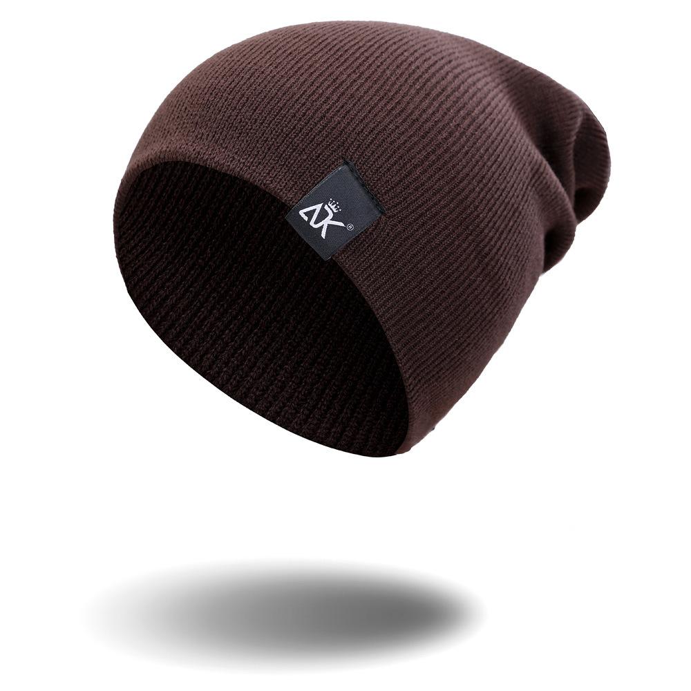Adk Nón Len Ấm Áp Bò Cho Nam Hip Hop Mùa Đông Nón Unisex Màu Bonnet Thường Ngày Skullies Beanies Mùa Thu mũ Lưỡi Trai Cho Người Lớn Color: Light blue