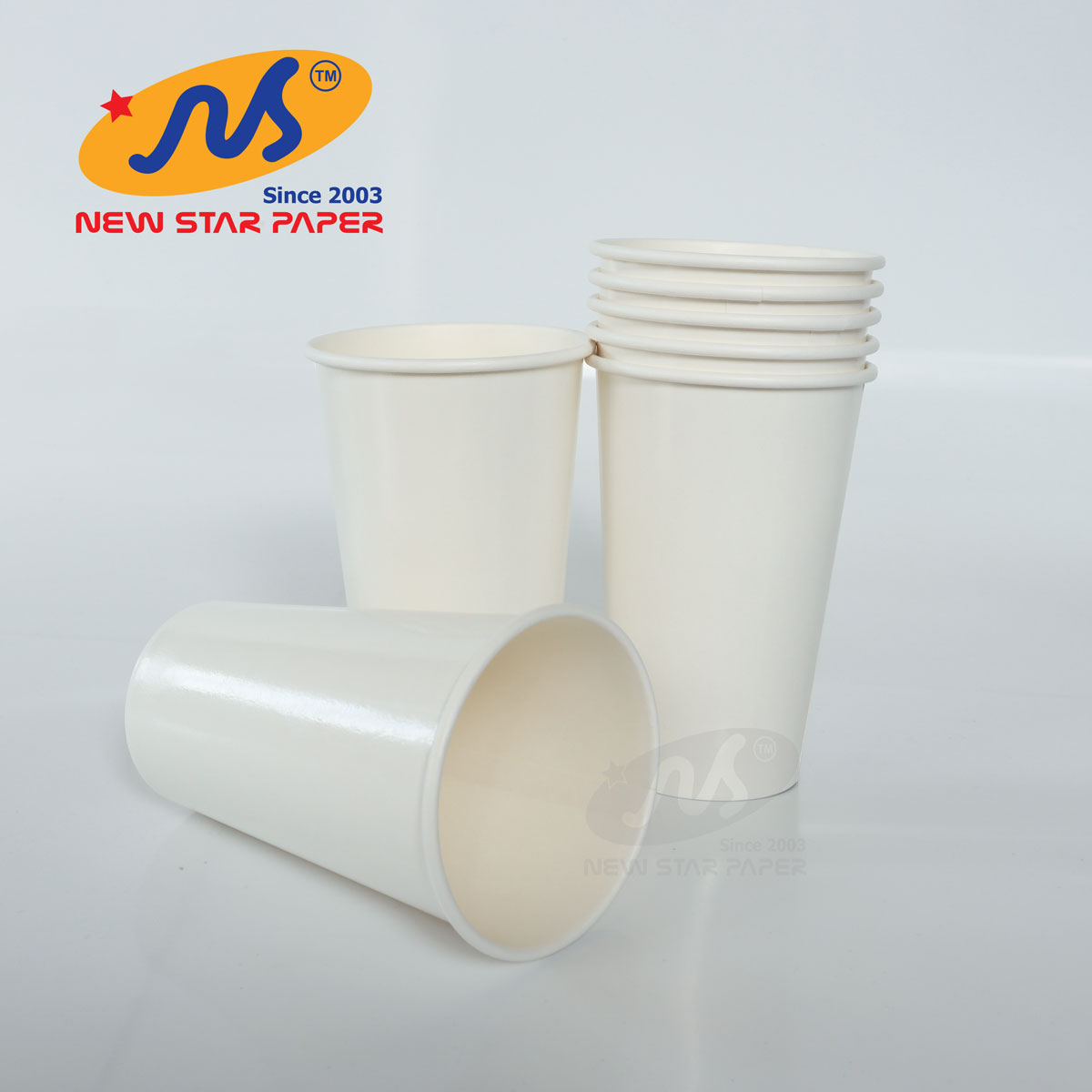 Ly giấy 14oz~420ml - Lốc 50 ly giấy trơn