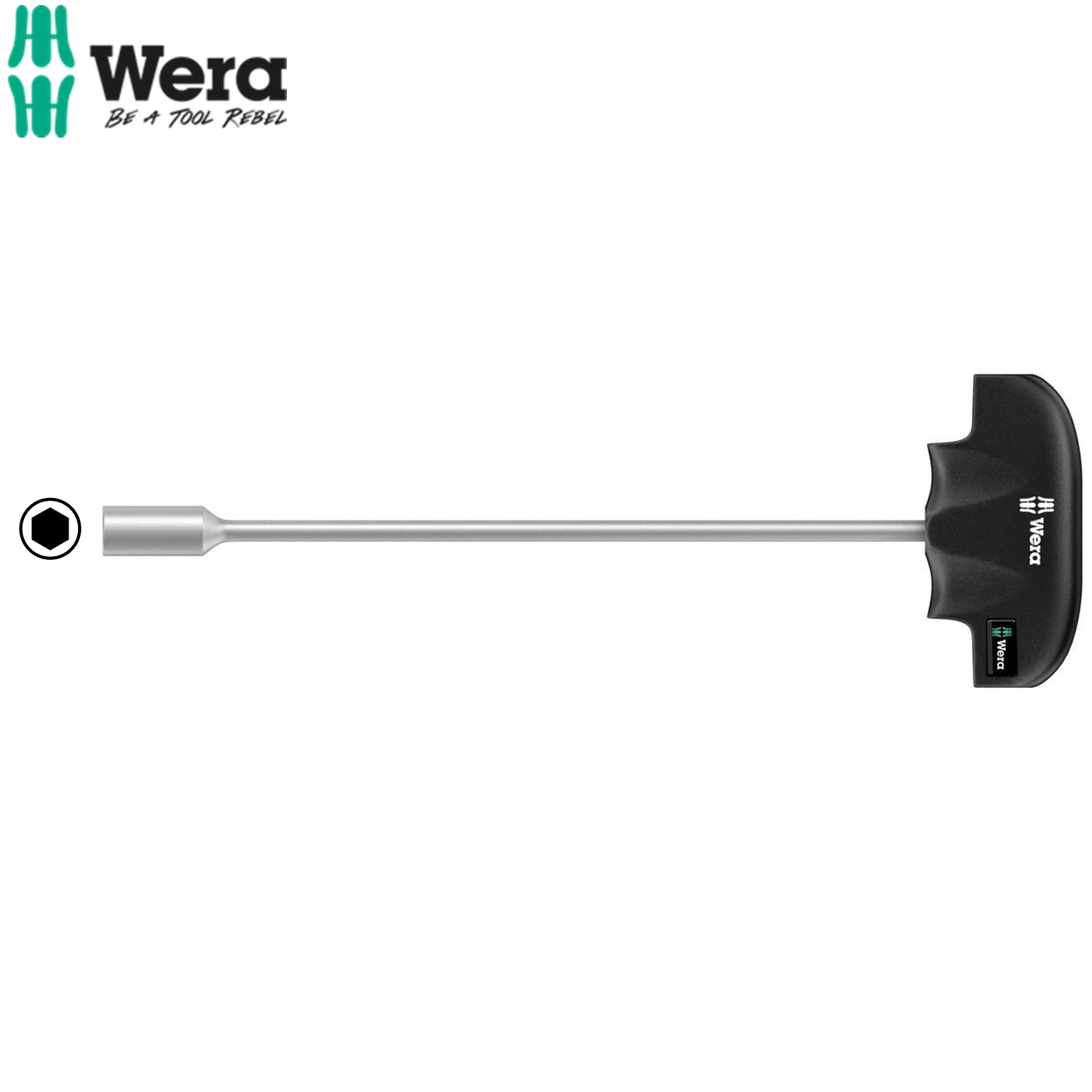 Cần lục giác T, 5x 230mm,  495 T-handle nutspinner, Wera 05013400001