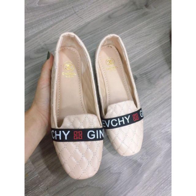 Giày búp bê 2p da trần chỉ