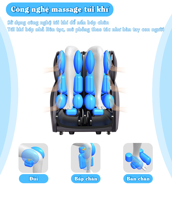 Máy massage bàn chân, bắp chân và đùi Nikio NK-289