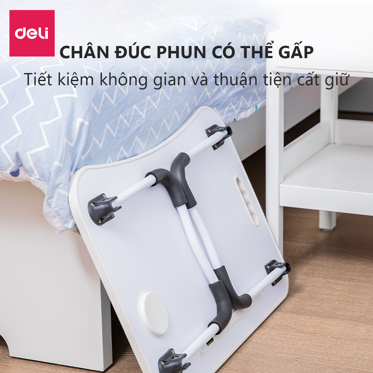 Bàn Gấp Học Sinh Thông Minh Gấp Gọn Có Khe Máy Tính Bảng Và Ổ USB Tuỳ Loại Deli - Bàn Xếp Laptop Đa Năng Có Thể Gấp Gọn - Nhiều Màu