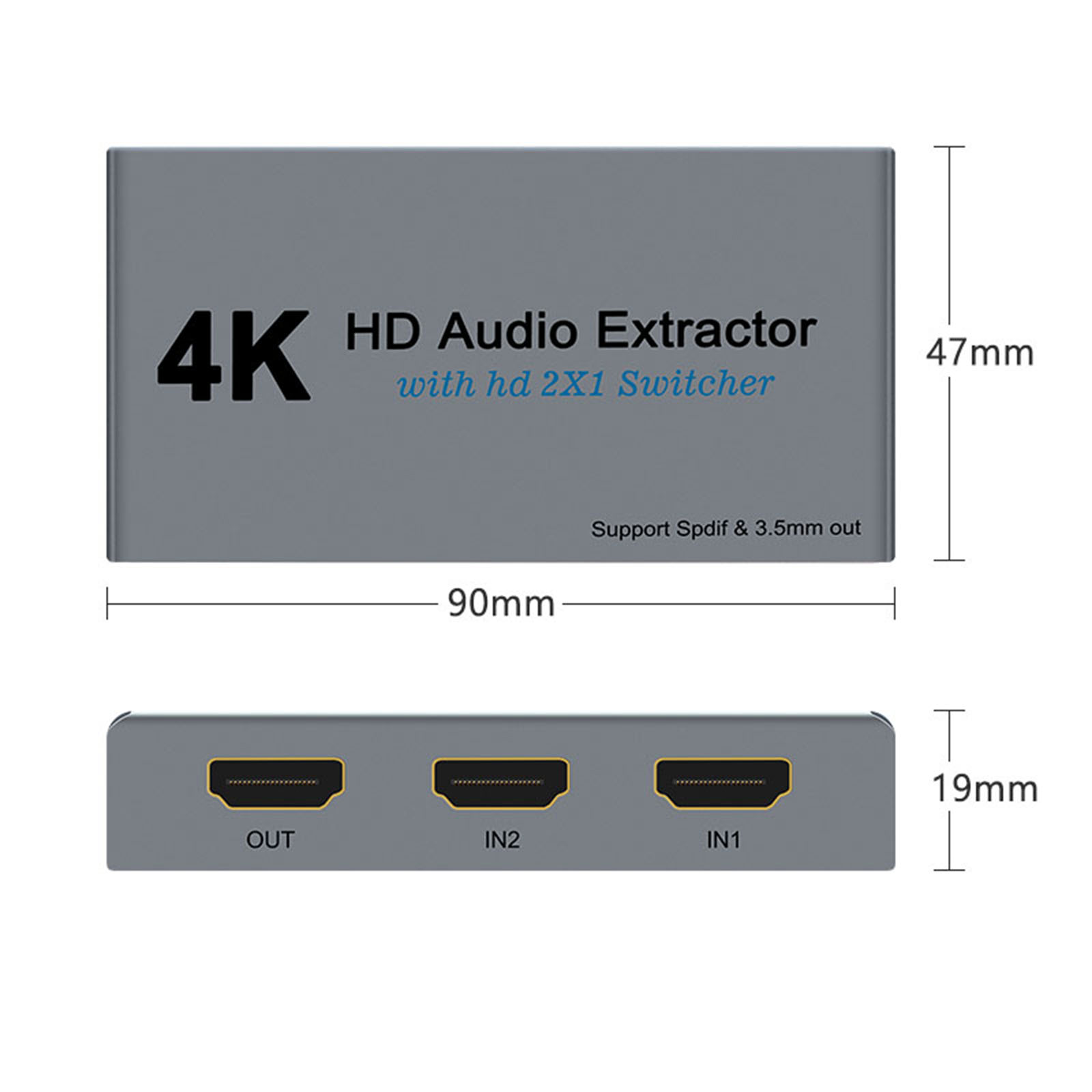 Bộ Chia Tách Âm Thanh HD E21 2 Trong 1 4K HD Sang HD SPDIF 3,5 Mm