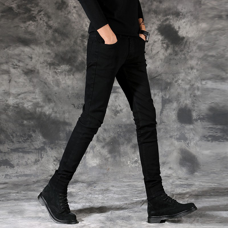 Quần Jean Nam Skinny Đen Trơn SZone SQ602B