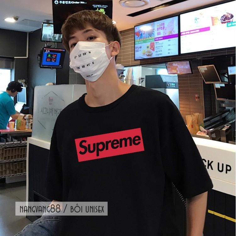 Áo Thun Tay Lỡ Unisex Sup.re.me Siêu Đẹp