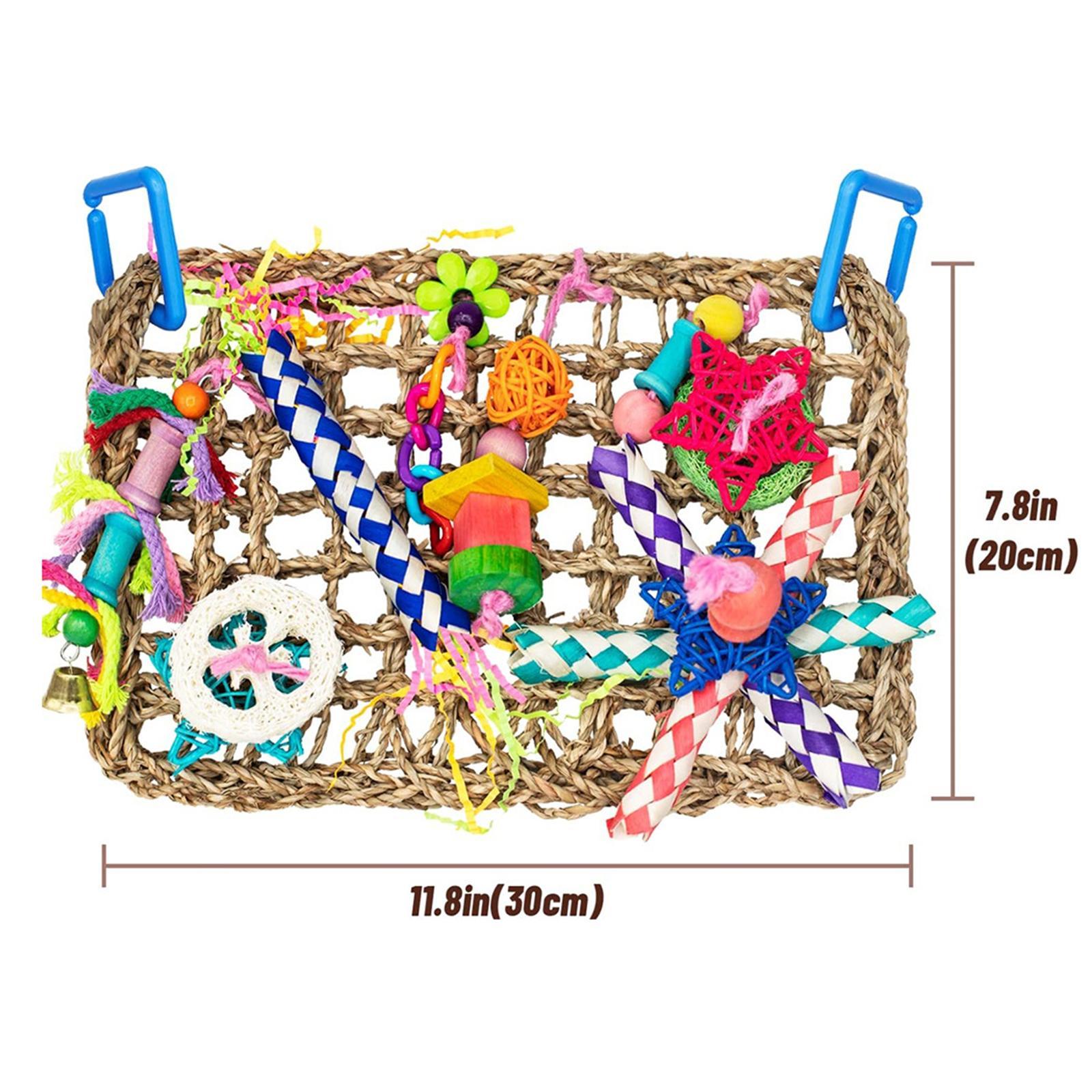 2-3pack Pet Bird Foraging Wall Toy Parrot Chewing Toy Climbing Hammock for
