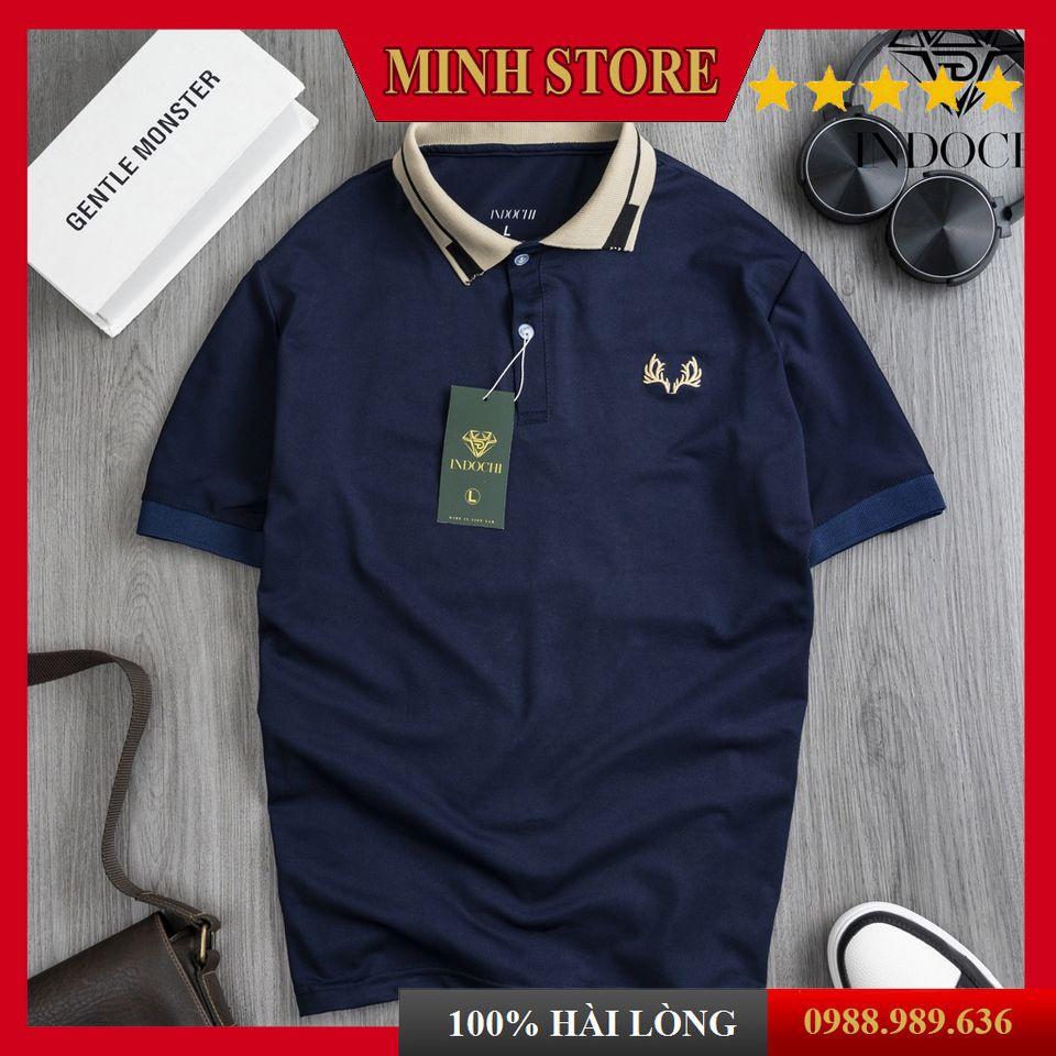 Áo Polo Nam Nữ Thêu Họa Tiết Sừng Hươu Cao Cấp, Áo Thun Nam Trẻ Trung vải Cotton Cá Sấu Dày Dặn AT11 - MINHSTORE