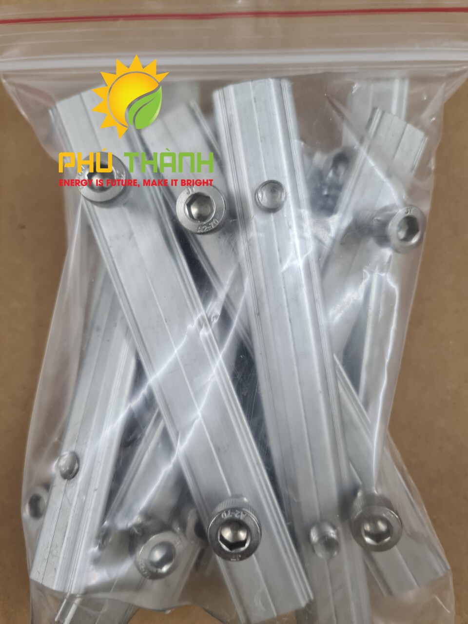 Thanh nhôm nối rail - nối thanh ray pin mặt trời