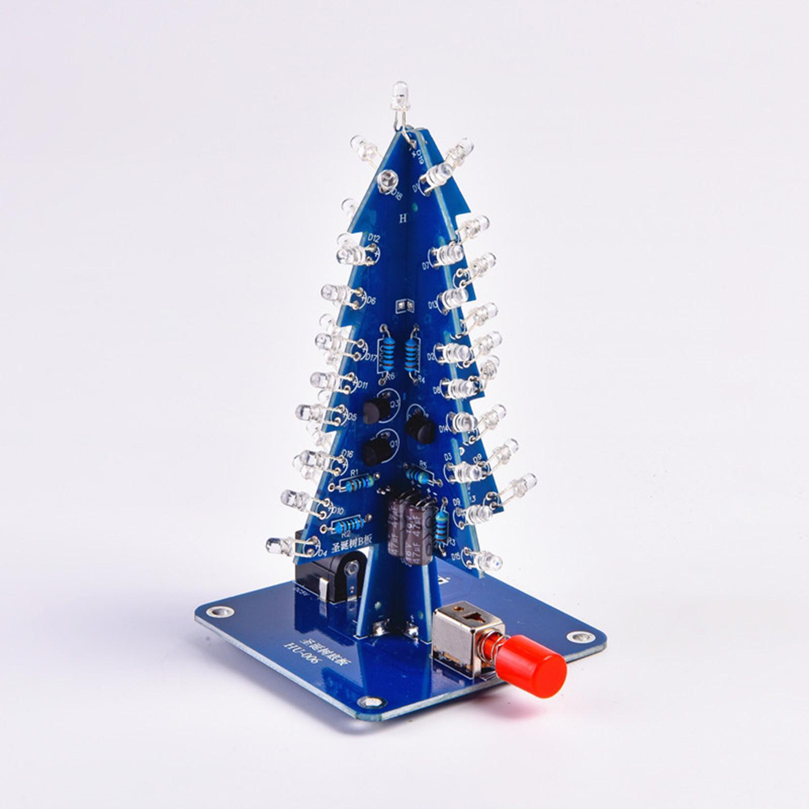 3D Christmas Tree DIY Kits RGB LED Assemble Flash for Teens