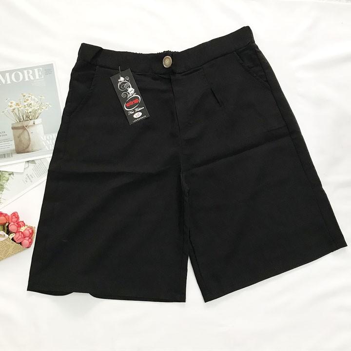Quần lửng nữ từ 50-55kg vải thô mềm - QNU49