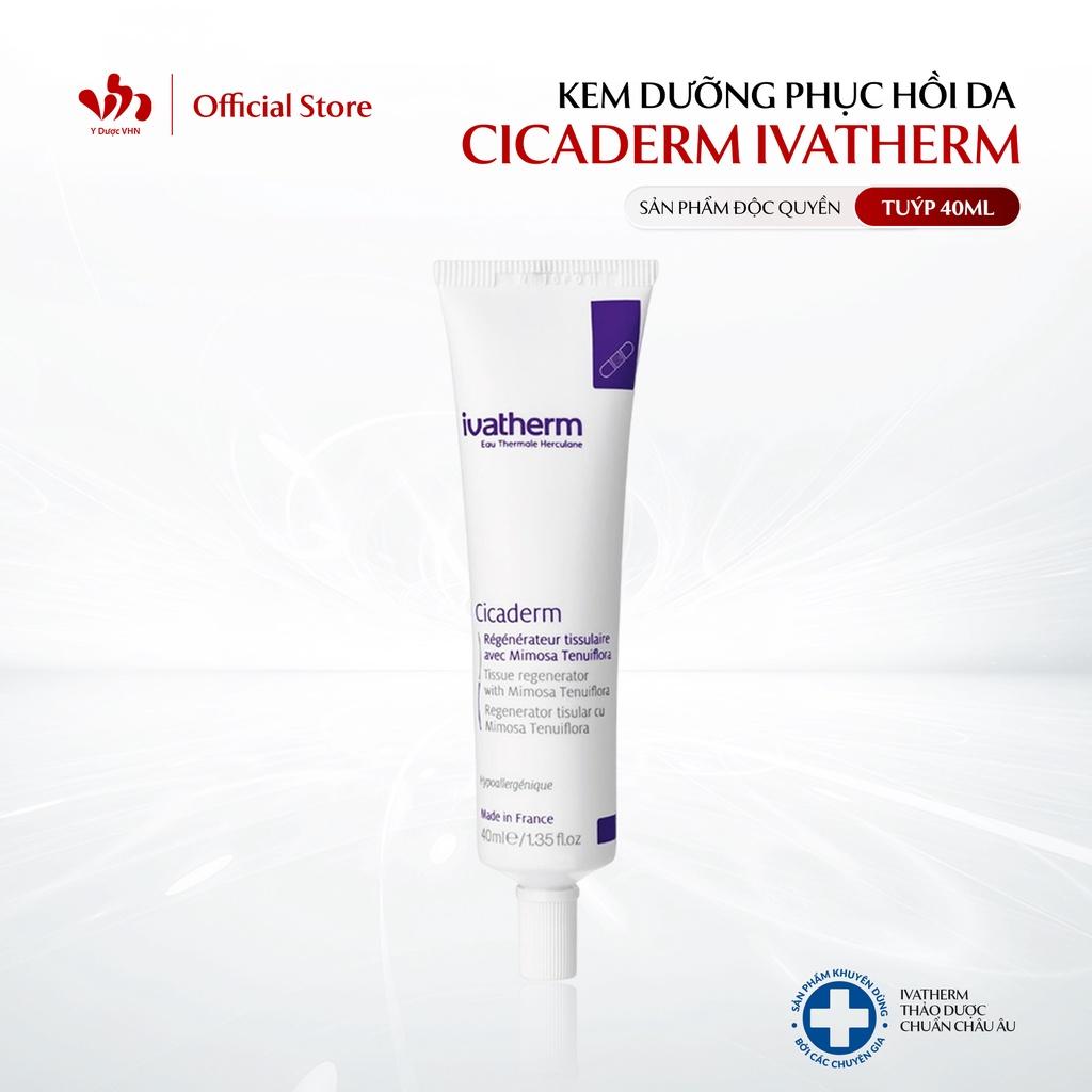 Kem Dưỡng Phục Hồi Da Cicaderm IVATHERM Giúp Làm Lành Tổn Thương, Ngăn Ngừa Hình Thành Sẹo Tuýp 40ml