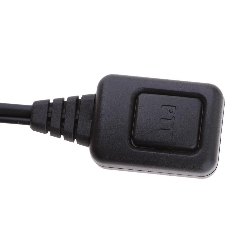 2PCS NEW D Shape Earphone Earpiece Headset Mic PTT for