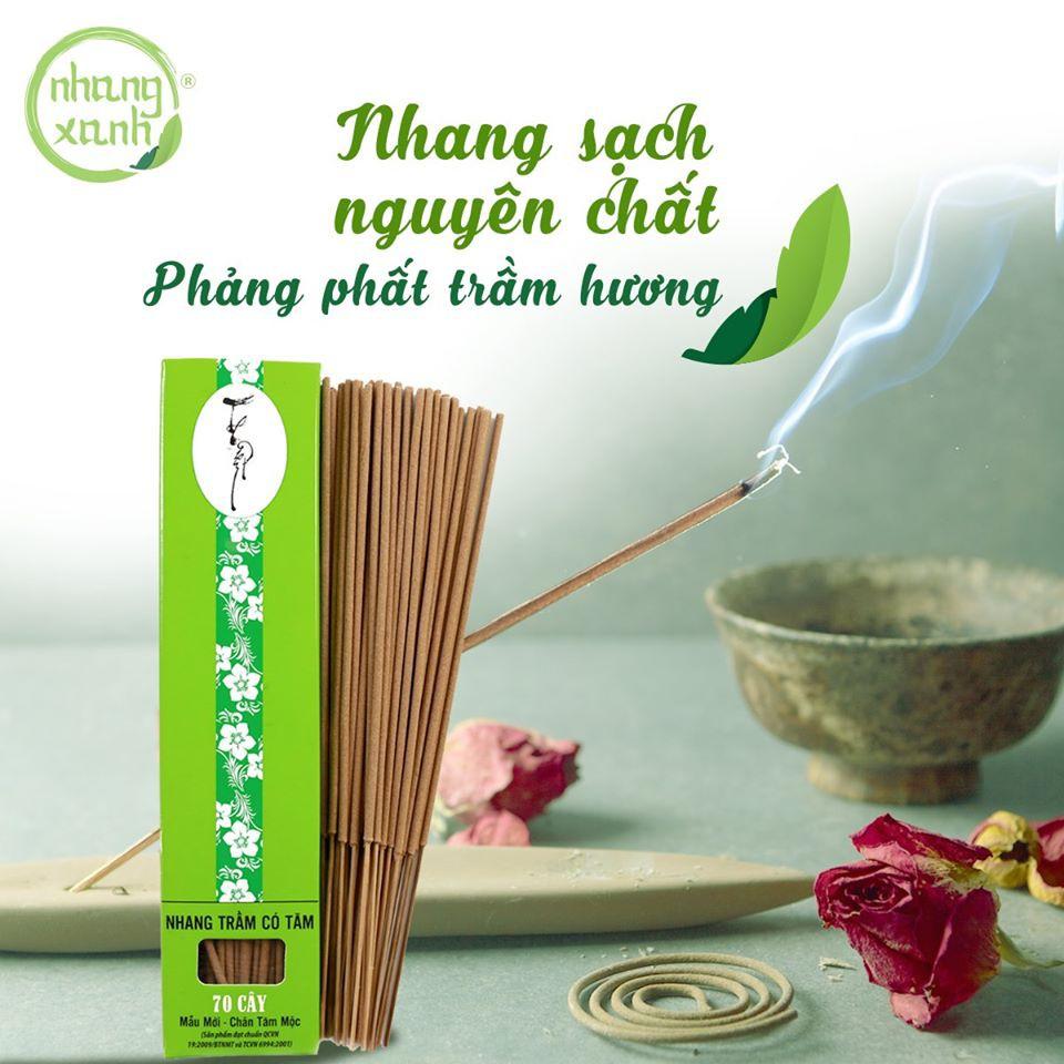 Nhang xanh Trầm Hương cao cấp hộp 500g - nhang sạch không hóa chất làm từ 100% thiên nhiên