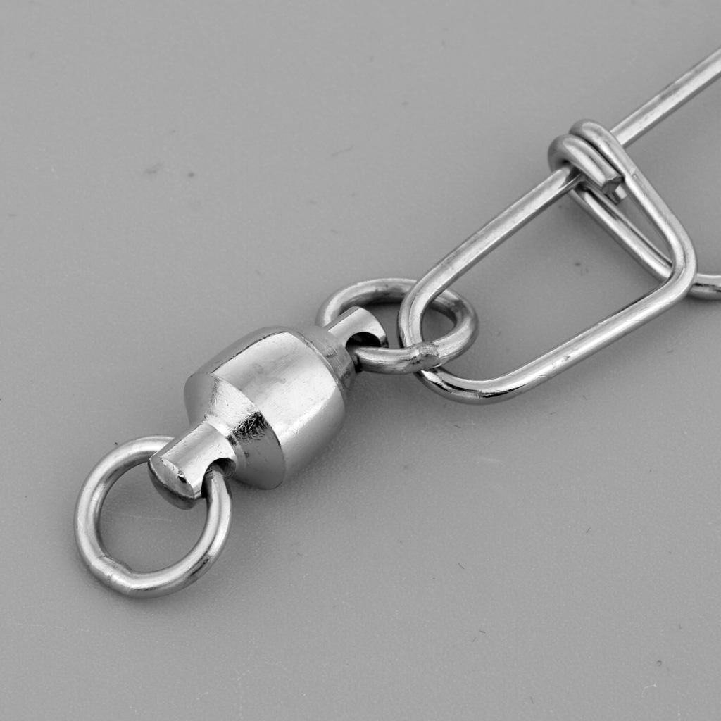 High-strength Ball Bearing Fishing Swivel with Coastlock Snap Size S L