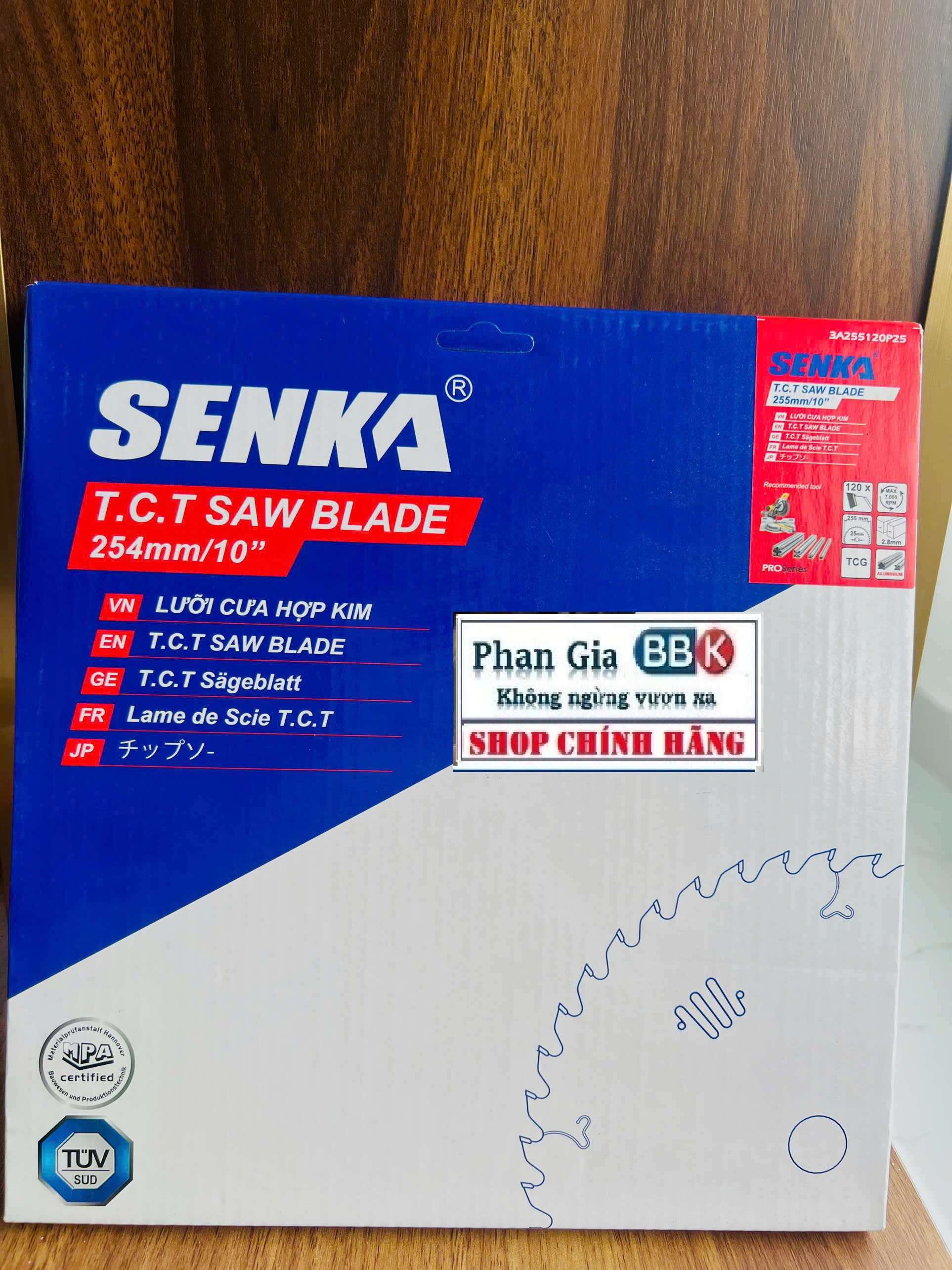 Lưỡi cắt nhôm hợp kim SENKA 255 - 305 120 răng Made in Germany - Hàng chính hãng