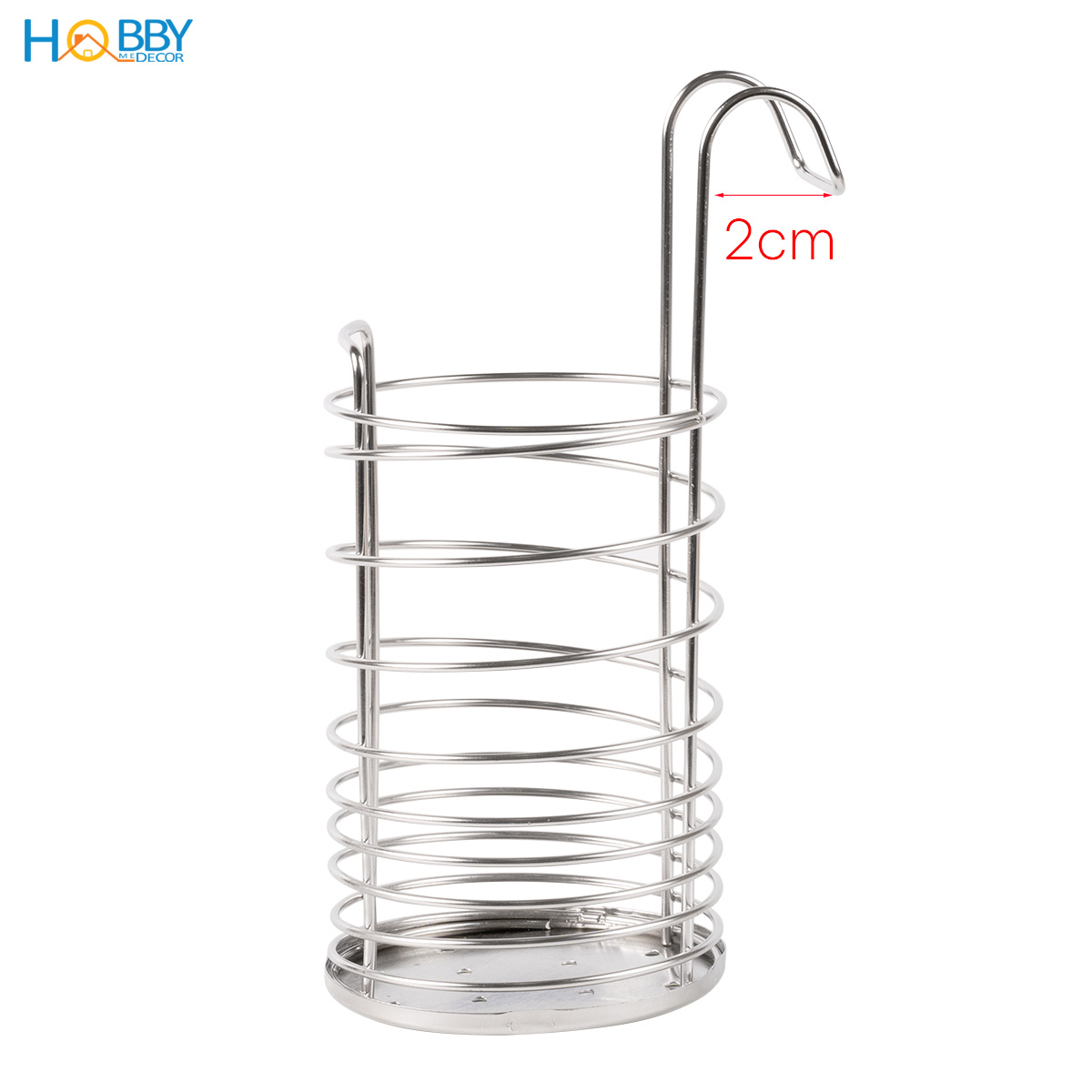 Ống đựng đũa muỗng gắn vào thành kệ chén inox 304 Hobby home decor OD1