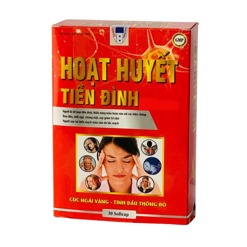 HOẠT HUYẾT TIỀN ĐÌNH - Hộp 30 viên- Cải Thiện Rối Loạn Tiền Đình , Sau Tai Biến Mạch Máu Não Do Tắc Mạch, vinaphar