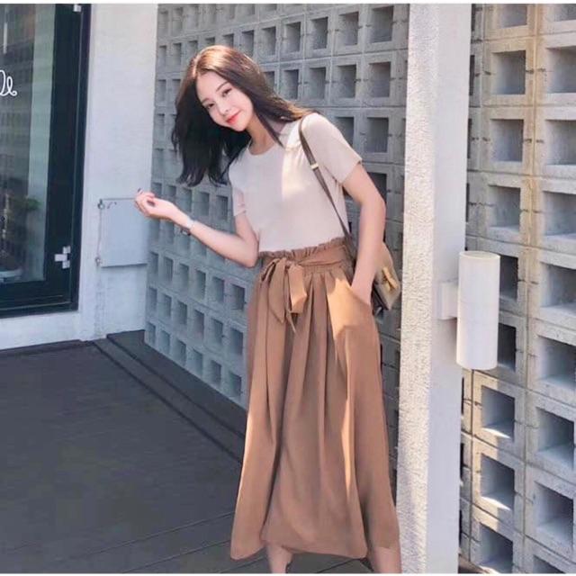Sét áo thun quần ống rộng