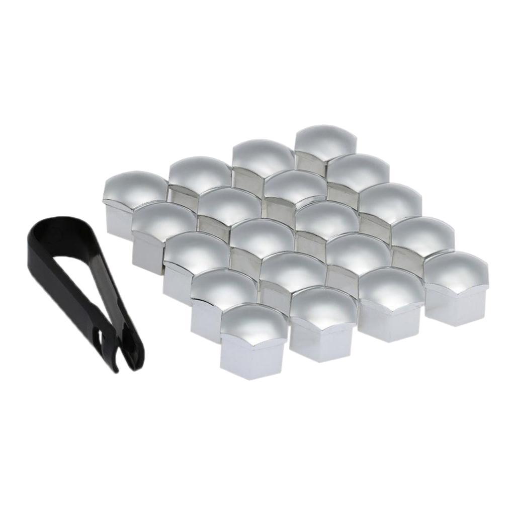 2x20pcs Universal 21mm Wheel Nut Covers Lug Nut Caps Screw Protector
