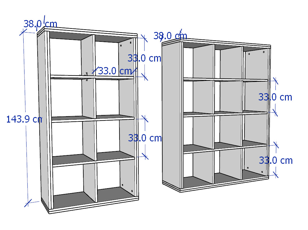 FELIX, Kệ sách 2 x 4, 75x38x144cm - Phong cách Bắc Âu