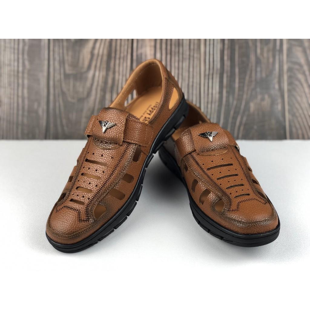 Giày lười nam giầy lười da bò thật 100% thiết kế mùa hè thoáng mát hàng Việt chuẩn xuất xịn- HS63