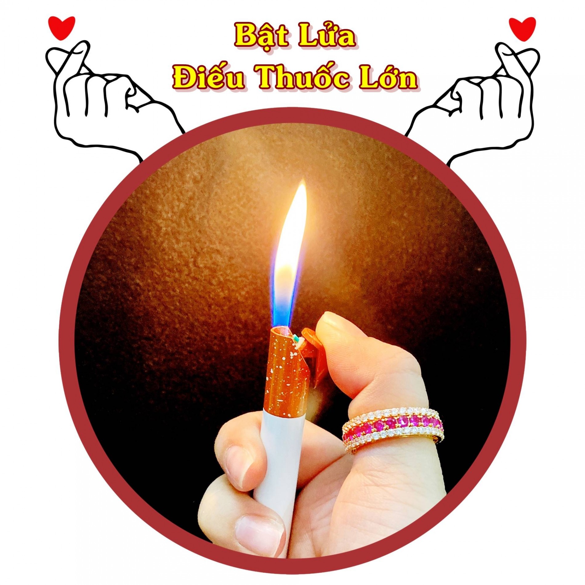 Hột quẹt Bật Lửa Hình Điếu Thuốc Lớn - Xài ga