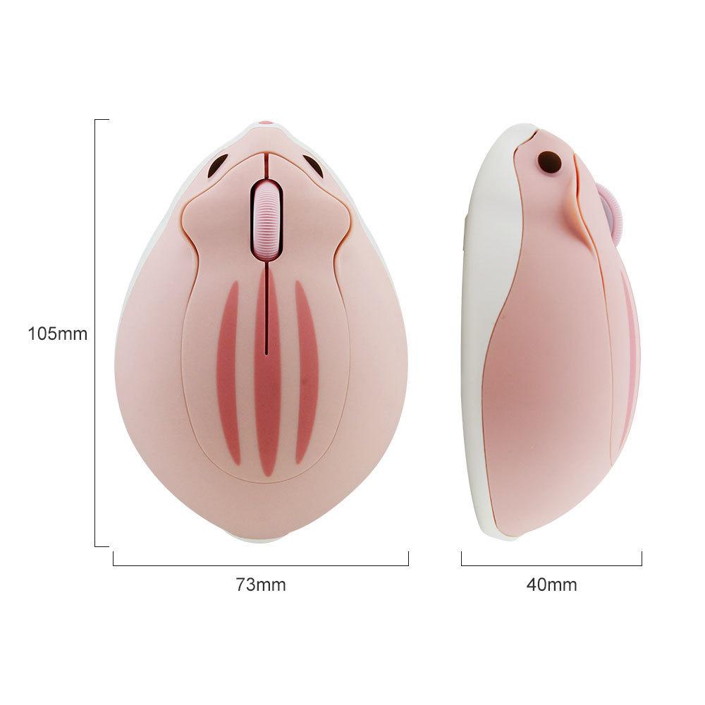Hoạt Hình Dễ Thương Màu Hồng Không Dây Chuột Quang Máy Tính Cổng USB Mini Chuột 1200DPI Chuột Hamster Thiết Kế Nhỏ Tay Chuột Cho Bé Gái Laptop