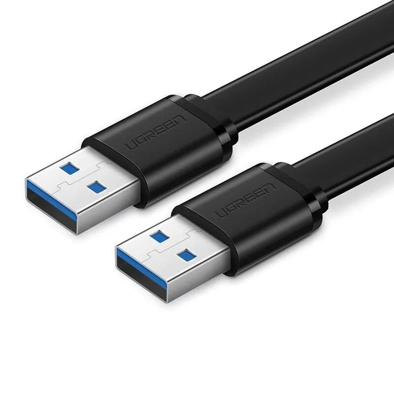 Ugreen UG10804US128TK 1.5M màu Đen Cáp 2 đầu USB 3.0 dương dáng dẹt - HÀNG CHÍNH HÃNG