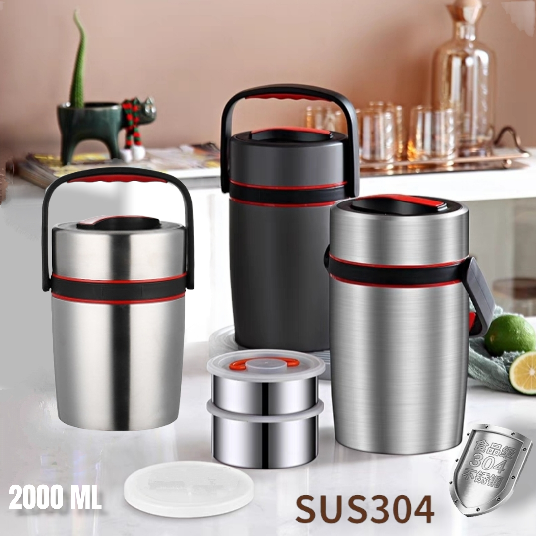 CẶP LỒNG, CAMEN GIỮ NHIỆT CAO CẤP INOX 304 DUNG TÍCH 2.0L HÀNG SIÊU ĐẸP XD 011