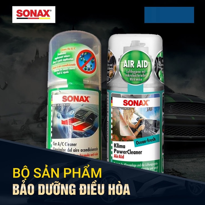 Chai khử mùi, diệt khuẩn và làm sạch điều hòa hương Đại Dương Ban Mai dành cho ô tô Sonax 323600