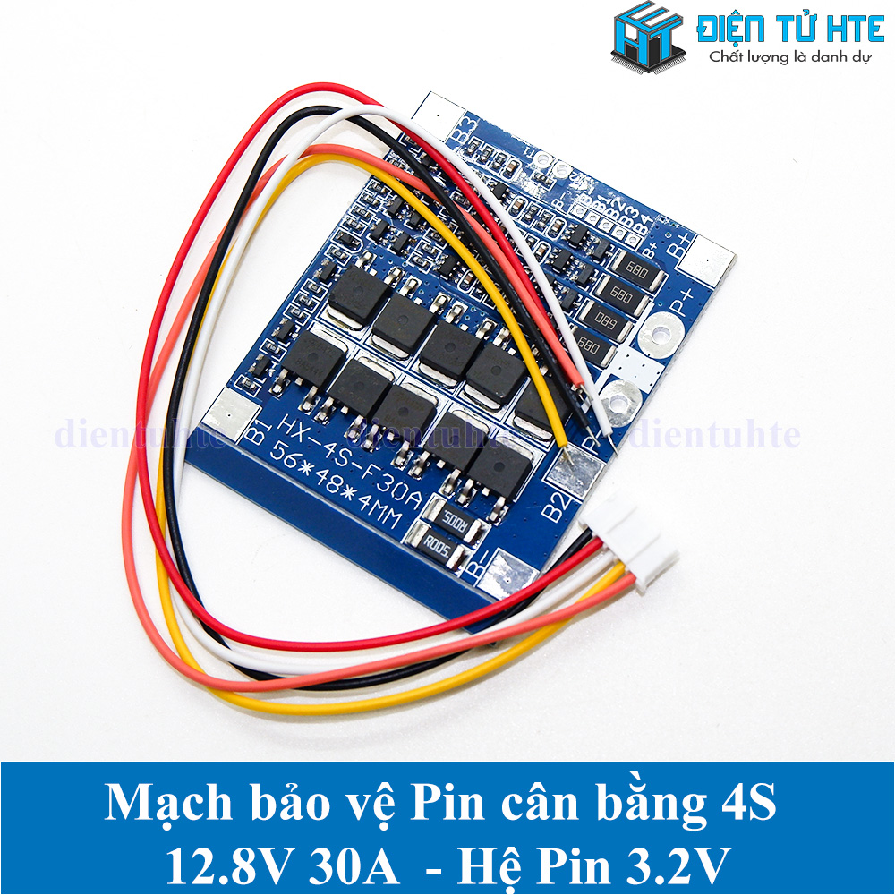 Mạch bảo vệ Pin cân bằng 4S 12.8V 30A (Hệ Pin 3.2V)