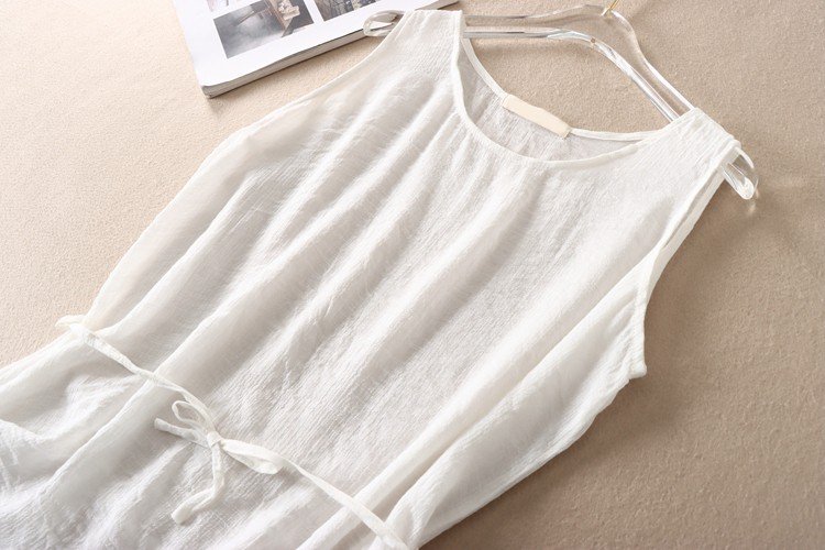 Áo kiểu nữ sát nách, chất liệu đũi mềm mát kèm dây thắt eo cá tính Haint Boutique Ale06