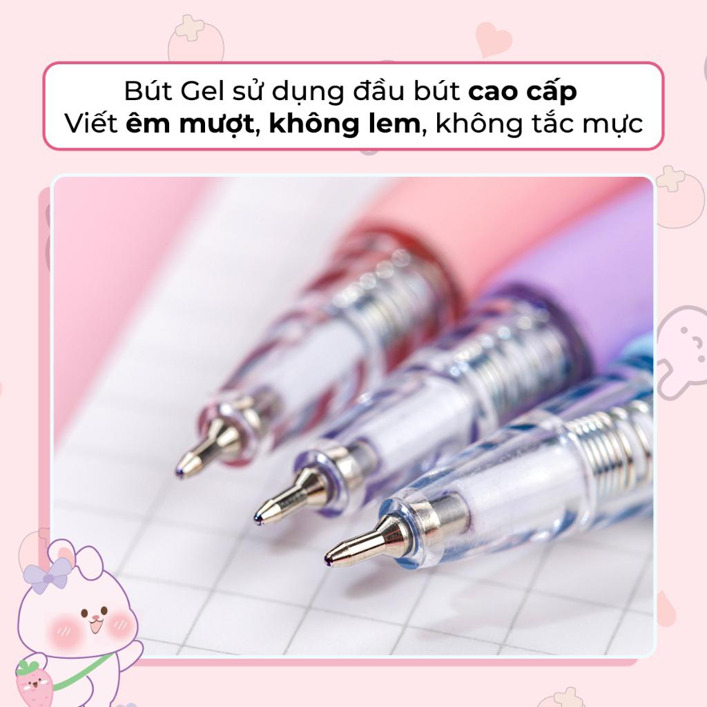 Bút Gel Glubby Butter 0.5 mm - Thiên Long GELB-046 - Mực Xanh - Thân Hồng