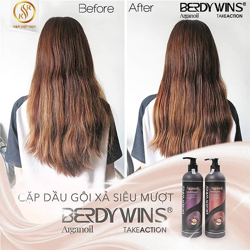 Dầu gội + xả arganoil berdywin 500ml