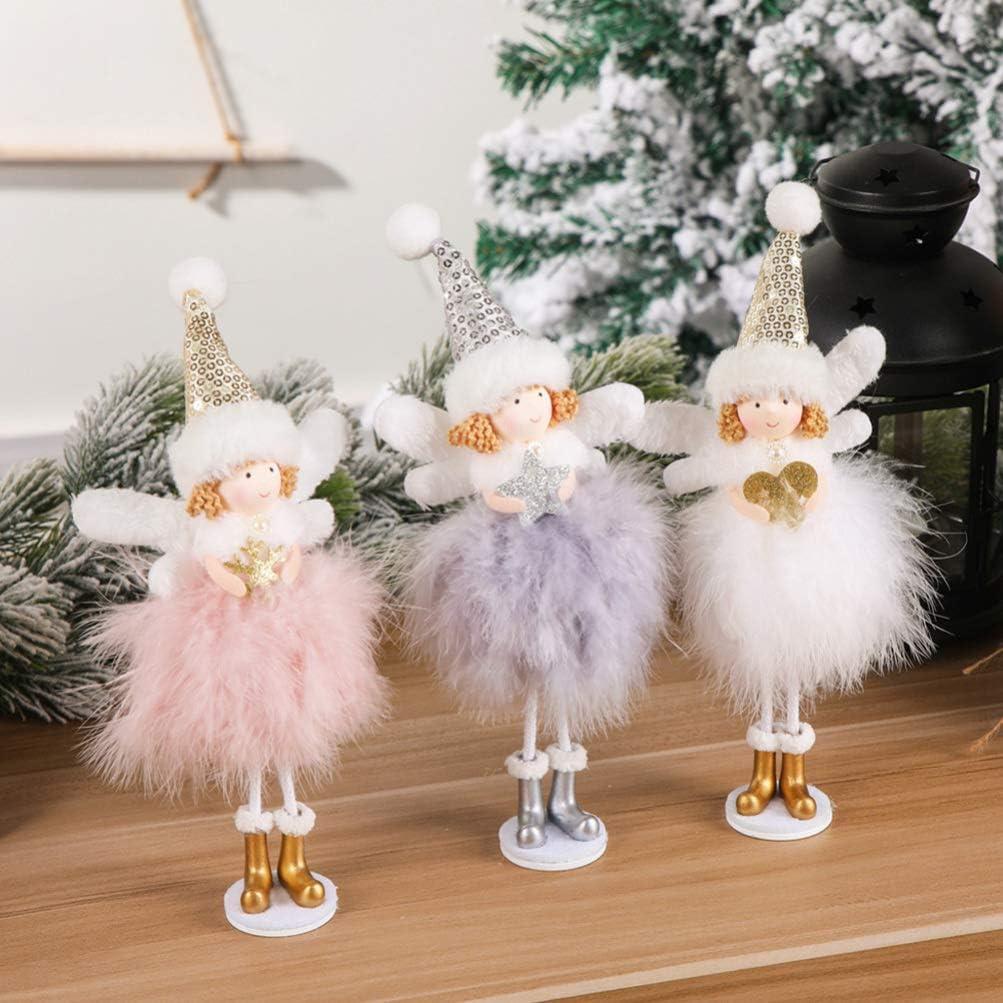 3 mảnh trang trí Giáng sinh treo cảnh sát thiên thần trong bức tường cây Giáng sinh sang trọng treo tường treo cho ngày lễ trang trí yêu tinh trong vườn