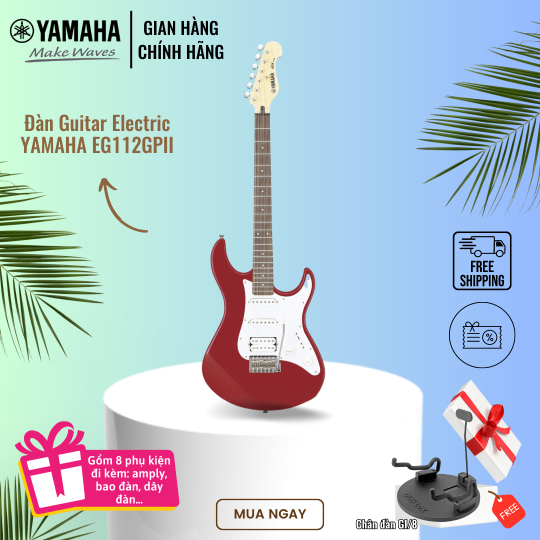 Bộ đàn Guitar điện YAMAHA EG112GPII gồm 8 chi tiết - Trọn bộ bạn cần cho buổi biễu diễn trực tiếp, sản phẩm chính hãng
