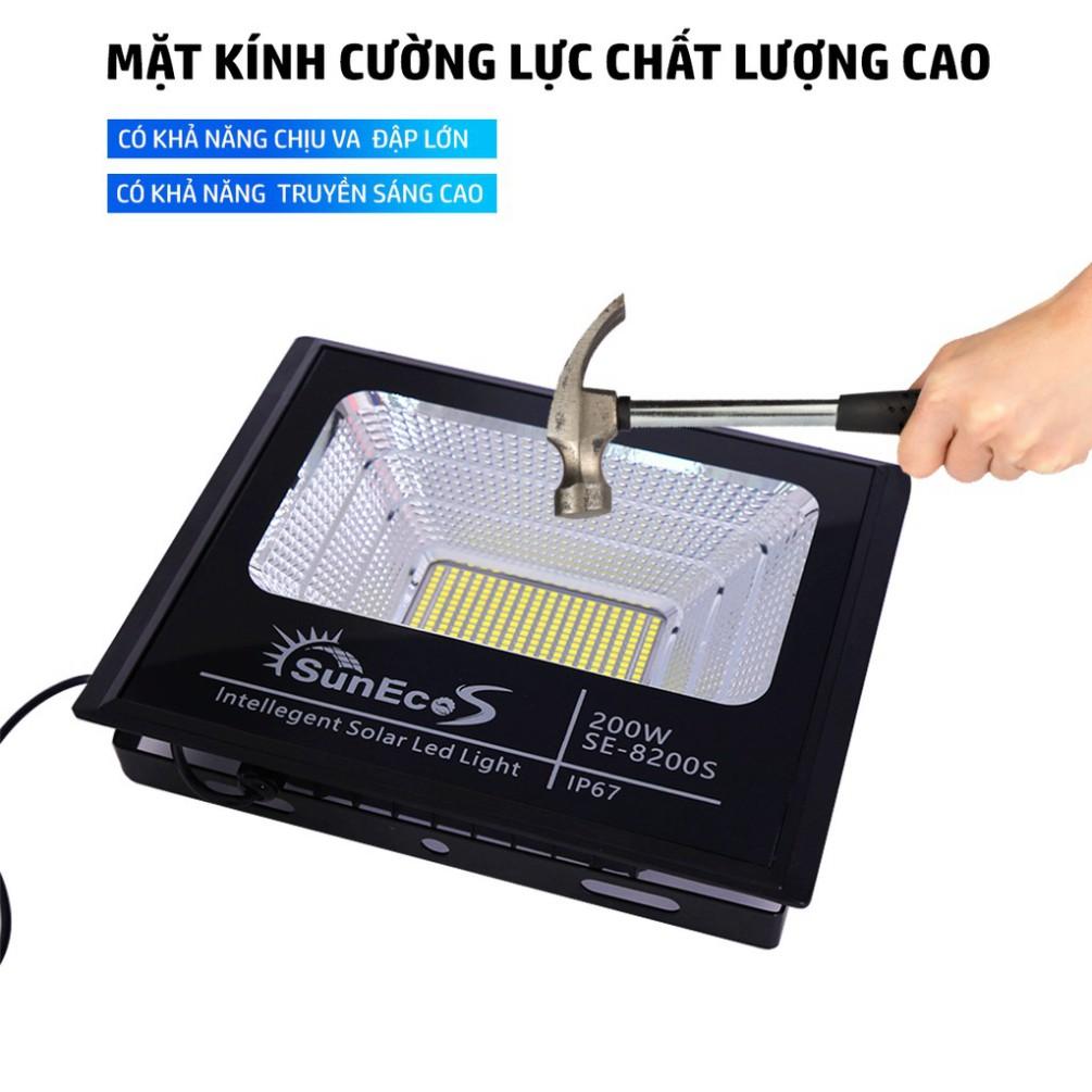 Đèn pha led năng lượng mặt trời 100W Suneco, vỏ nhựa ABS, chống nước IP67, bảo hành 24 tháng