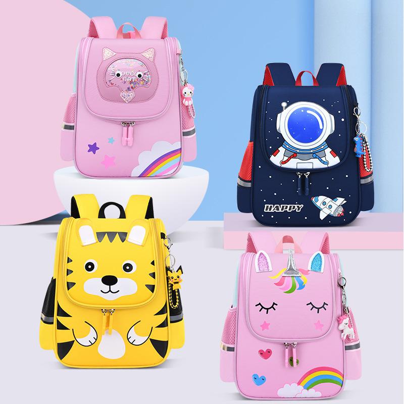 2021 Mới Dễ Thương Nylon Chống Thấm Nước In Hình Học Túi Ba Lô Cho Bé Gái Bé Trai Trẻ Em Học Sinh Mẫu Giáo Kid