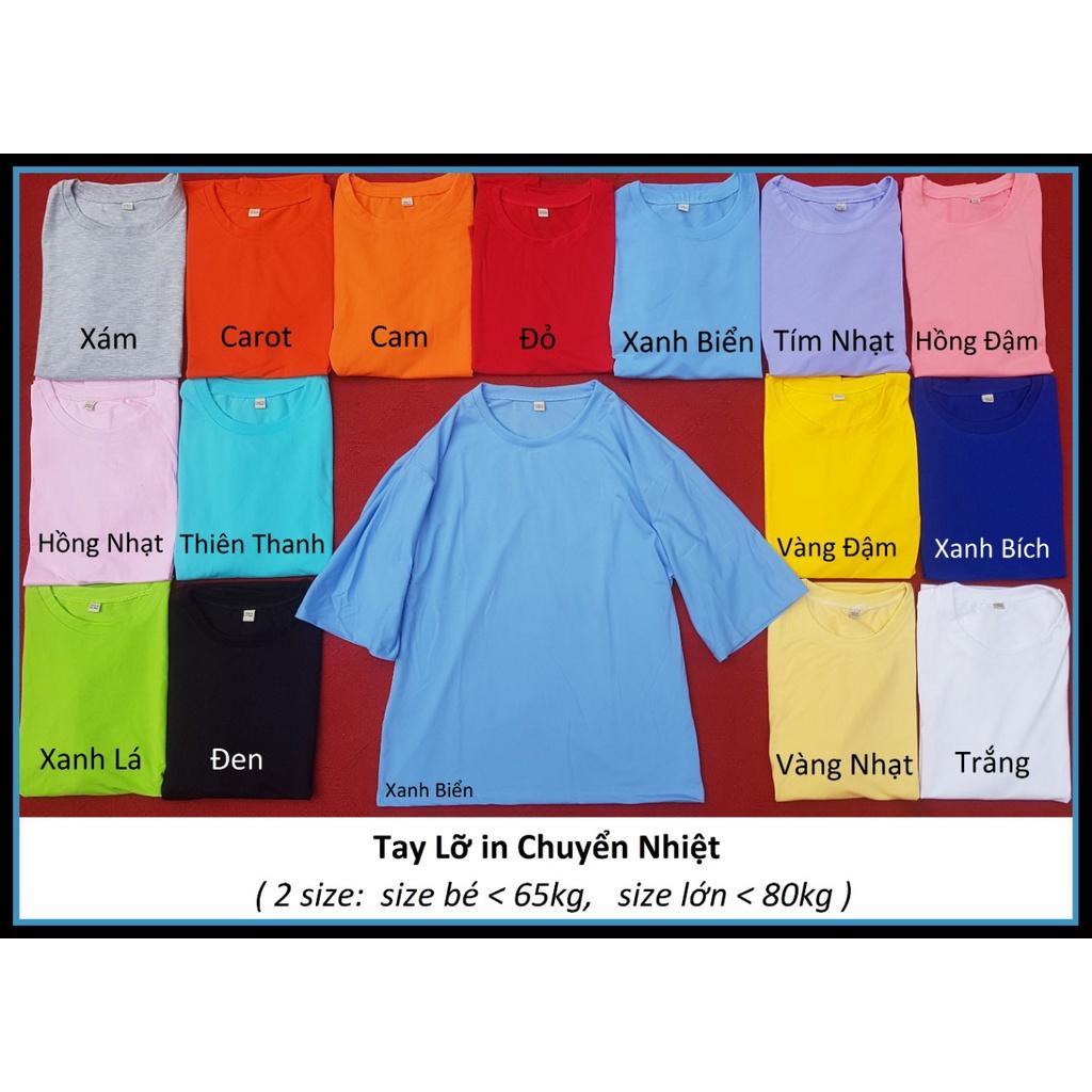 ÁO THUN TAY LỠ PE IN CHUYỂN NHIỆT SẮC NÉT MAY KỸ