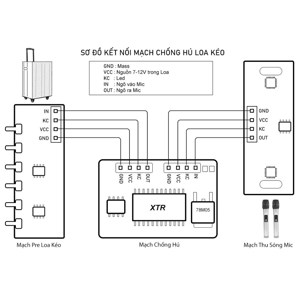 Mạch chống hú Loa Kéo XTR 2.0 PLUS, Mẫu Mới, Chống Hú Tốt, Âm Thanh Chuẩn