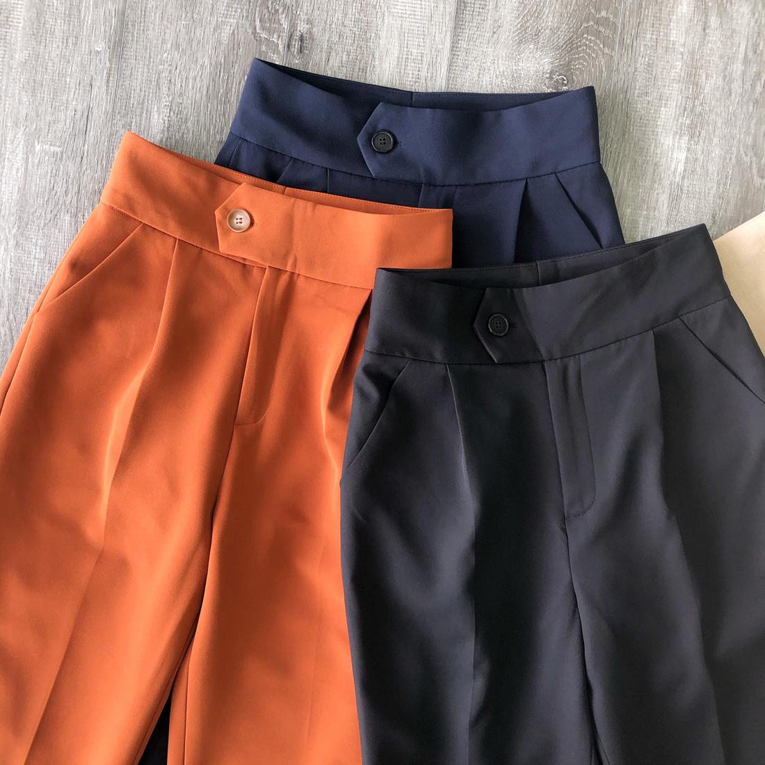 Quần Baggy 2 ly xếp cạp cao bản to cao cấp