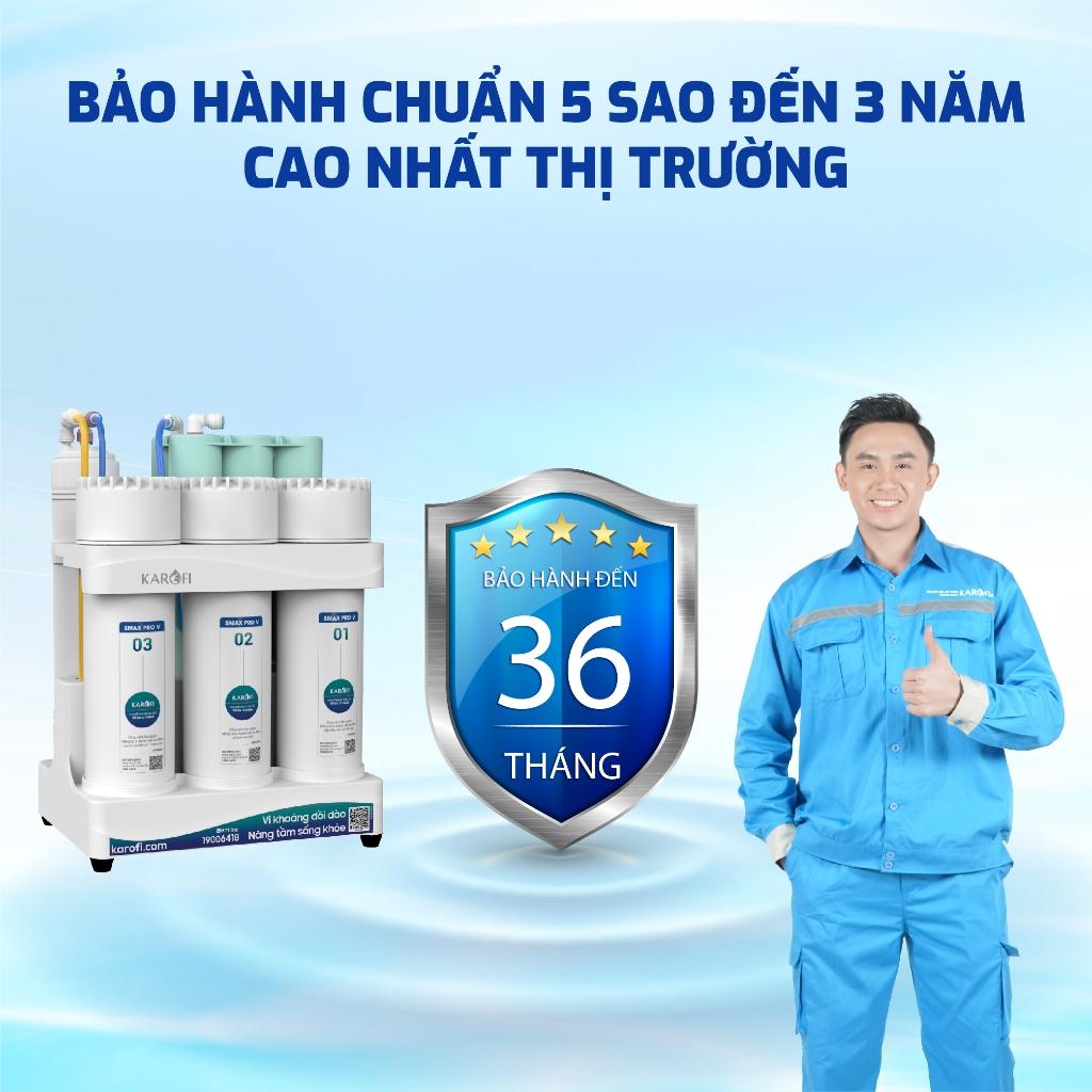 [TẶNG BỘ LÕI] Máy lọc nước để gầm 10 lõi KAROFI KAQ-U05 Pro - RO Mỹ 100GPD, Lõi Smax Pro V, HP 6.0 - Miễn phí giao lắp - Hàng Chính Hãng