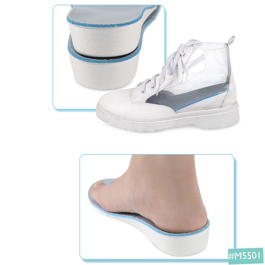 Lót Giày Thể Thao Tăng Chiều Cao Nam Nữ MINSU M5501, Miếng Lót Giày Độn Đế Khử Mùi Thoáng Khí Chống Hôi Chân