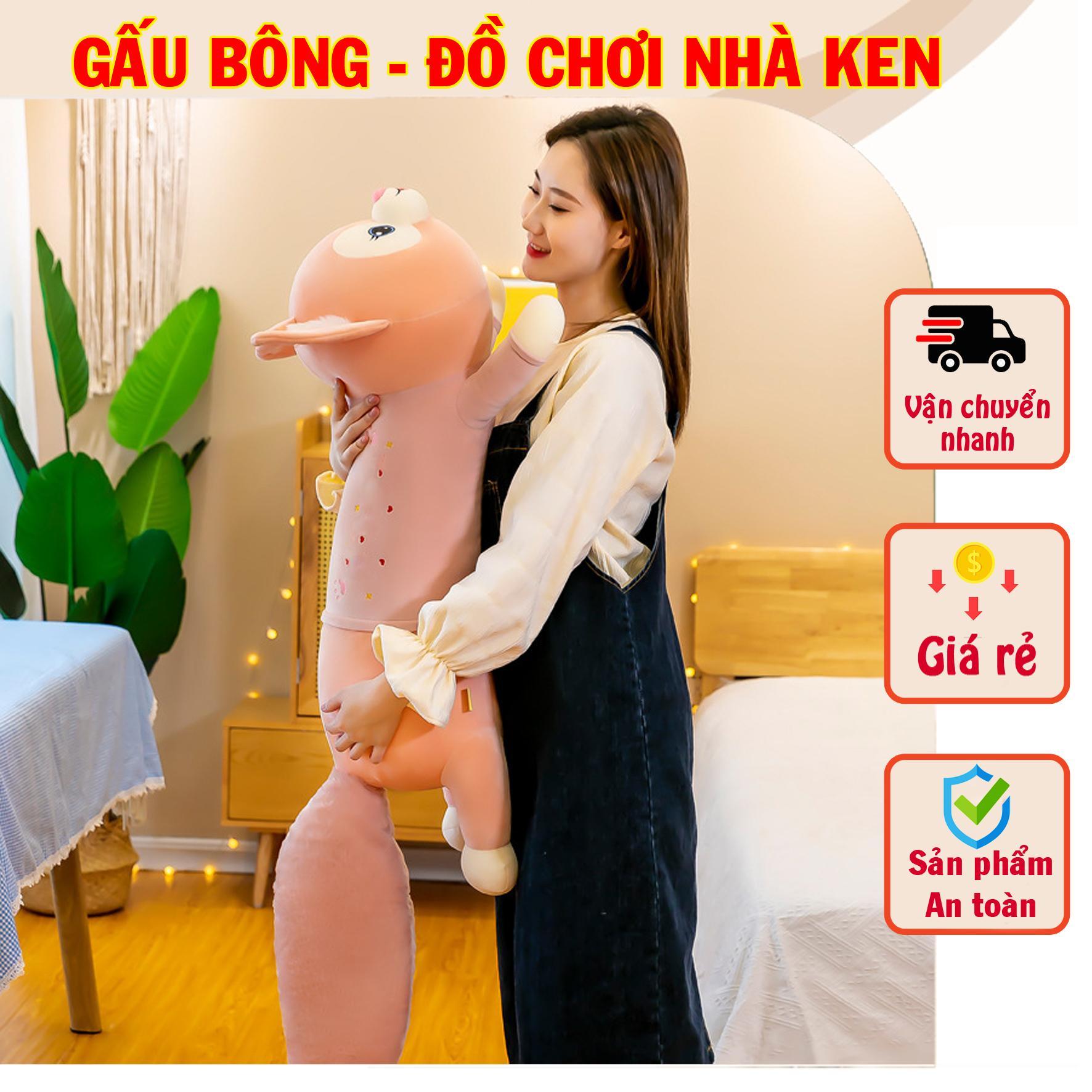 Thú Bông Cáo Đuôi Dài, Gấu Bông Hồ Ly Đuôi Chồn Dễ Thương Size 1M4