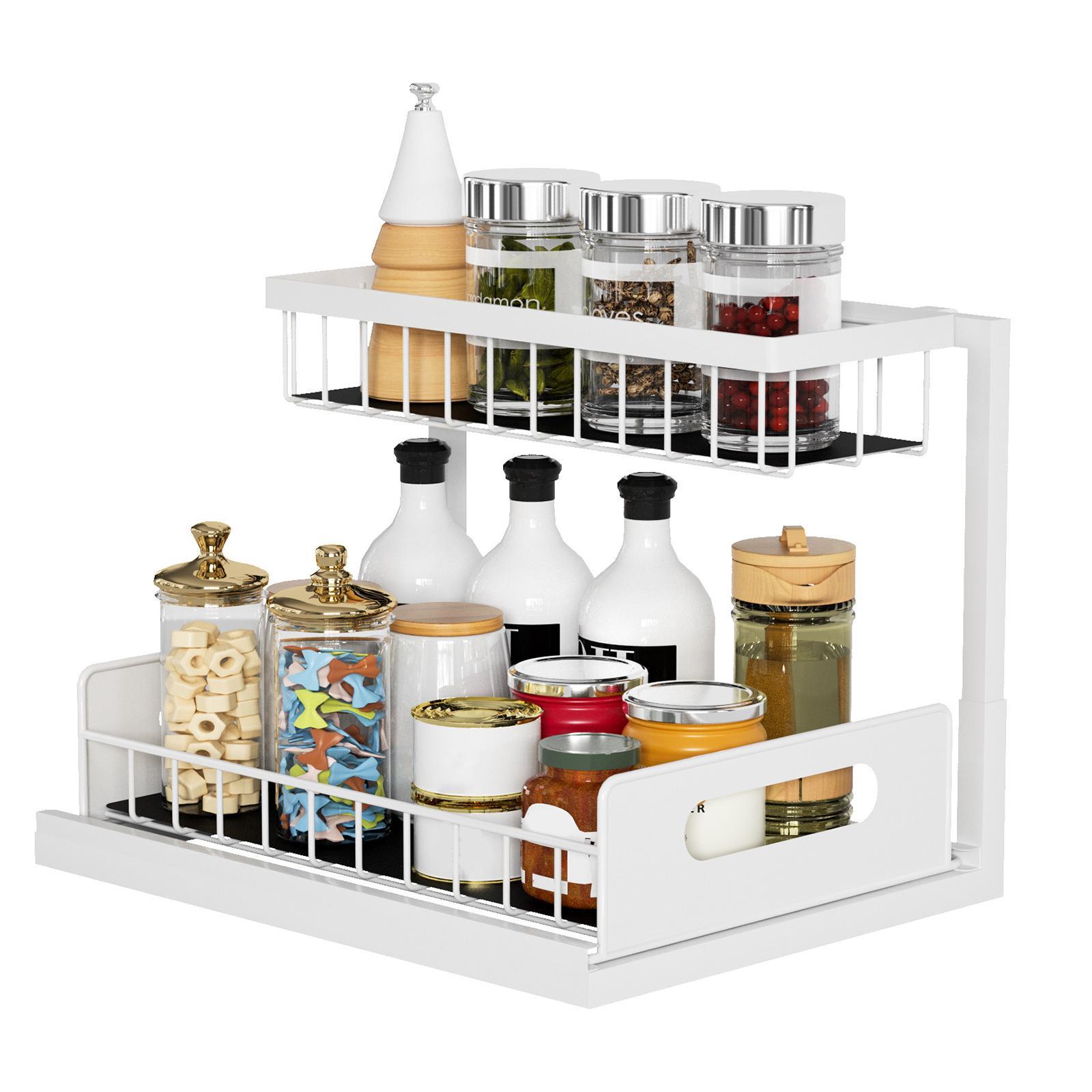 Spice Jars Rack Organizer Seasoning Bottle Storage Holder Under Sink