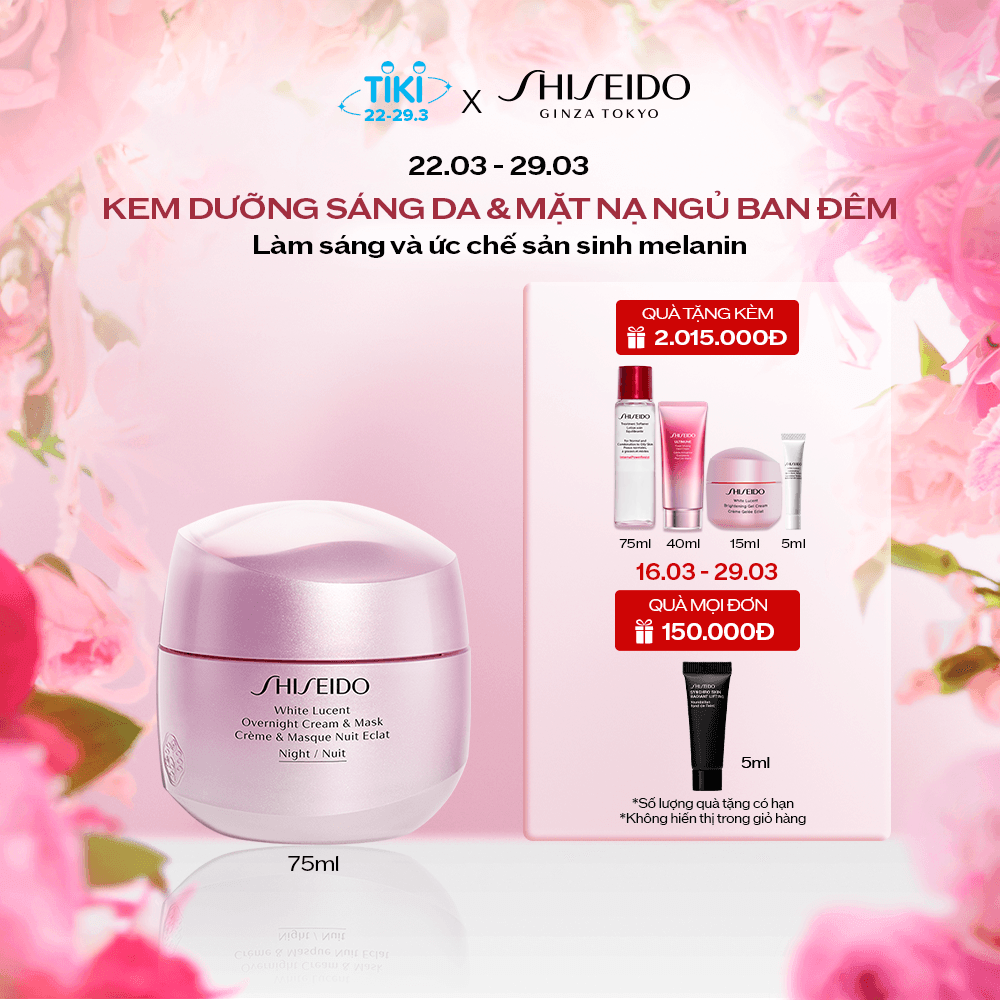 Kem dưỡng trắng da ban đêm White Lucent Overnight Cream &amp; Mask 75mL