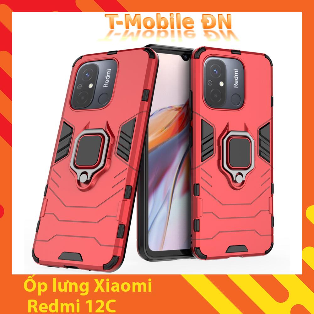 Ốp lưng Xiaomi Redmi 12C, Ốp Chống sốc Iron Man có giá đỡ nhẫn iring hít Ôtô Bảo vệ viền và Camera cho Redmi 12C