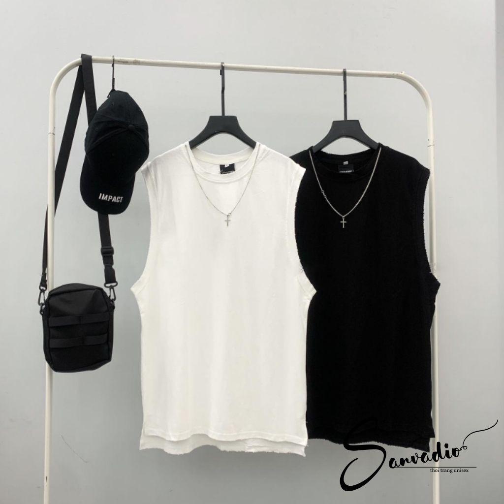 Áo ba lỗ nam SANVADIO Áo thun nam 3 lỗ TankTop form rộng co giãn mùa hè