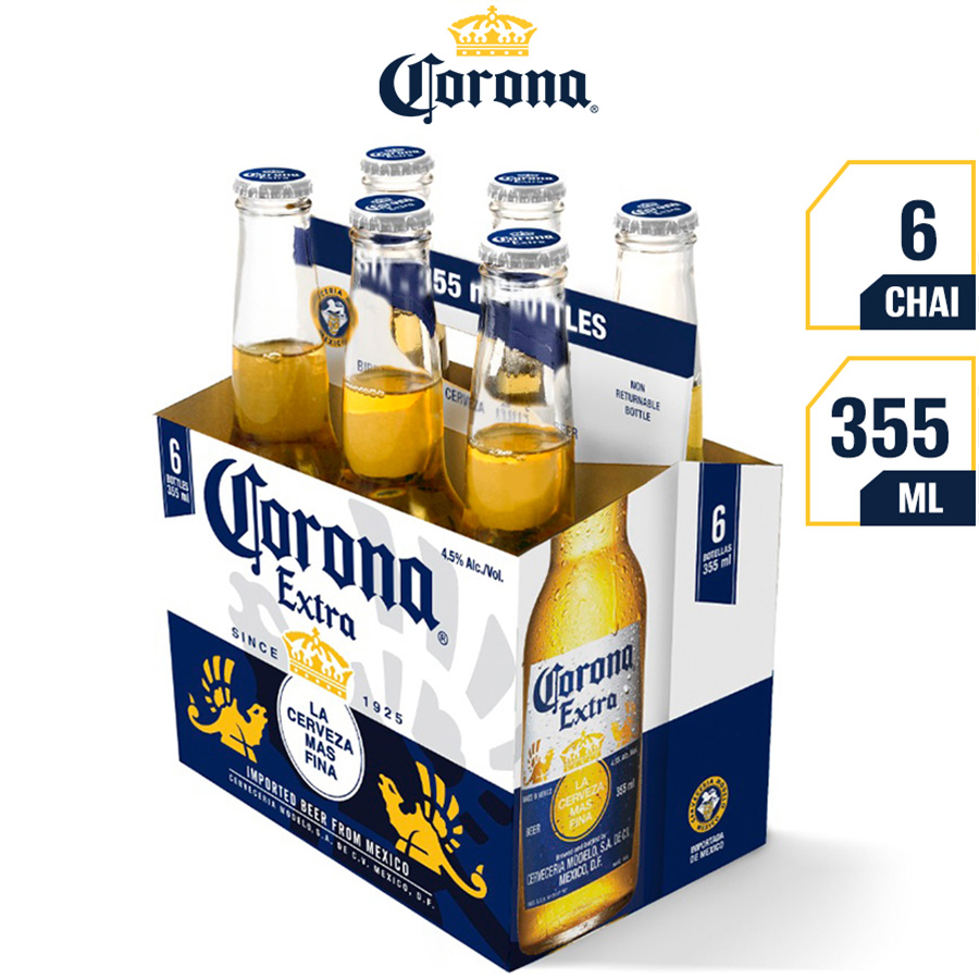 Bia Corona 355ml lốc 6 chai