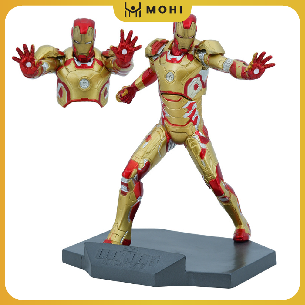 - Mô Hình Marvel Ironman MK42 siêu chất, cao 19cm - Figure Ironman - Hộp đẹp